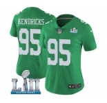 Women's Nike Philadelphia Eagles #95 Mychal Kendricks Limited Green Rush Vapor Untouchable Super Bowl LII NFL Jersey