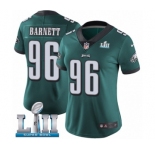 Women's Nike Philadelphia Eagles #96 Derek Barnett Midnight Green Team Color Vapor Untouchable Limited Player Super Bowl LII NFL Jersey