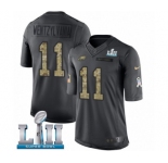 Youth Nike Philadelphia Eagles #11 Carson Wentz Limited Black 2016 Salute to Service Wentzylvania Super Bowl LII NFL Jers