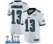 Youth Nike Philadelphia Eagles #13 Nelson Agholor White Vapor Untouchable Limited Player Super Bowl LII NFL Jersey