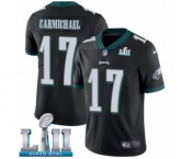Youth Nike Philadelphia Eagles #17 Harold Carmichael Black Alternate Vapor Untouchable Limited Player Super Bowl LII NFL Jersey
