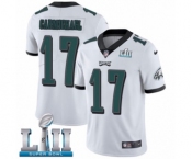 Youth Nike Philadelphia Eagles #17 Harold Carmichael White Vapor Untouchable Limited Player Super Bowl LII NFL Jersey
