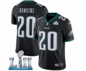 Youth Nike Philadelphia Eagles #20 Brian Dawkins Black Alternate Vapor Untouchable Limited Player Super Bowl LII NFL Jersey