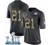 Youth Nike Philadelphia Eagles #21 Patrick Robinson Limited Black 2016 Salute to Service Super Bowl LII NFL Jersey