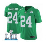 Youth Nike Philadelphia Eagles #24 Corey Graham Limited Green Rush Vapor Untouchable Super Bowl LII NFL Jersey
