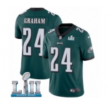 Youth Nike Philadelphia Eagles #24 Corey Graham Midnight Green Team Color Vapor Untouchable Limited Player Super Bowl LII NFL Jersey
