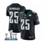 Youth Nike Philadelphia Eagles #25 Tommy McDonald Black Alternate Vapor Untouchable Limited Player Super Bowl LII NFL Jersey