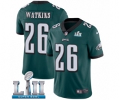 Youth Nike Philadelphia Eagles #26 Jaylen Watkins Midnight Green Team Color Vapor Untouchable Limited Player Super Bowl LII NFL Jersey