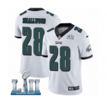Youth Nike Philadelphia Eagles #28 Wendell Smallwood White Vapor Untouchable Limited Player Super Bowl LII NFL Jersey
