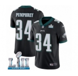 Youth Nike Philadelphia Eagles #34 Donnel Pumphrey Black Alternate Vapor Untouchable Limited Player Super Bowl LII NFL Jersey