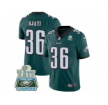 Youth Nike Philadelphia Eagles #36 Jay Ajayi Midnight Green Team Color Super Bowl LII Champions Stitched NFL Vapor Untouchable Limited Jersey