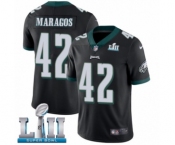 Youth Nike Philadelphia Eagles #42 Chris Maragos Black Alternate Vapor Untouchable Limited Player Super Bowl LII NFL Jersey