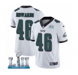 Youth Nike Philadelphia Eagles #46 Herman Edwards White Vapor Untouchable Limited Player Super Bowl LII NFL Jersey