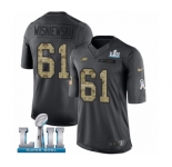 Youth Nike Philadelphia Eagles #61 Stefen Wisniewski Limited Black 2016 Salute to Service Super Bowl LII NFL Jersey