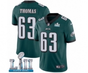 Youth Nike Philadelphia Eagles #63 Dallas Thomas Midnight Green Team Color Vapor Untouchable Limited Player Super Bowl LII NFL Jersey