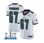 Youth Nike Philadelphia Eagles #67 Chance Warmack White Vapor Untouchable Limited Player Super Bowl LII NFL Jersey
