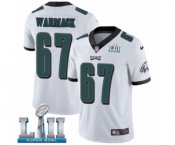 Youth Nike Philadelphia Eagles #67 Chance Warmack White Vapor Untouchable Limited Player Super Bowl LII NFL Jersey