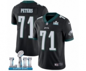 Youth Nike Philadelphia Eagles #71 Jason Peters Black Alternate Vapor Untouchable Limited Player Super Bowl LII NFL Jersey