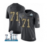Youth Nike Philadelphia Eagles #71 Jason Peters Limited Black 2016 Salute to Service Super Bowl LII NFL Jersey