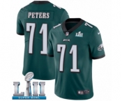 Youth Nike Philadelphia Eagles #71 Jason Peters Midnight Green Team Color Vapor Untouchable Limited Player Super Bowl LII NFL Jersey