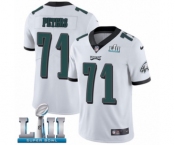 Youth Nike Philadelphia Eagles #71 Jason Peters White Vapor Untouchable Limited Player Super Bowl LII NFL Jersey
