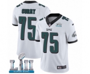 Youth Nike Philadelphia Eagles #75 Vinny Curry White Vapor Untouchable Limited Player Super Bowl LII NFL Jersey