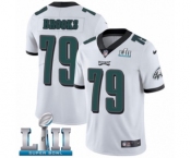 Youth Nike Philadelphia Eagles #79 Brandon Brooks White Vapor Untouchable Limited Player Super Bowl LII NFL Jersey