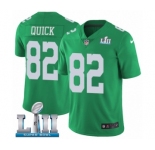 Youth Nike Philadelphia Eagles #82 Mike Quick Limited Green Rush Vapor Untouchable Super Bowl LII NFL Jersey
