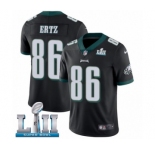 Youth Nike Philadelphia Eagles #86 Zach Ertz Black Alternate Vapor Untouchable Limited Player Super Bowl LII NFL Jersey