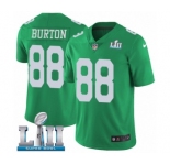 Youth Nike Philadelphia Eagles #88 Trey Burton Limited Green Rush Vapor Untouchable Super Bowl LII NFL Jersey