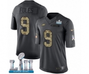 Youth Nike Philadelphia Eagles #9 Nick Foles Limited Black 2016 Salute to Service Super Bowl LII NFL Jersey