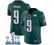 Youth Nike Philadelphia Eagles #9 Nick Foles Midnight Green Team Color Vapor Untouchable Limited Player Super Bowl LII NFL Jersey