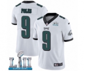 Youth Nike Philadelphia Eagles #9 Nick Foles White Vapor Untouchable Limited Player Super Bowl LII NFL Jersey