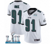 Youth Nike Philadelphia Eagles #91 Fletcher Cox White Vapor Untouchable Limited Player Super Bowl LII NFL Jersey