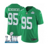 Youth Nike Philadelphia Eagles #95 Mychal Kendricks Limited Green Rush Vapor Untouchable Super Bowl LII NFL Jersey