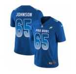 Youth Philadelphia Eagles #65 Lane Johnson Limited Royal Blue NFC 2019 Pro Bowl Football Jersey