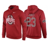 NCAA Ohio State Buckeyes #23 Lebron James Red Playoff Bound Vital College Football Pullover Hoodie