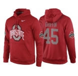 NCAA Ohio State Buckeyes #45 Archie Griffin Red Playoff Bound Vital College Football Pullover Hoodie