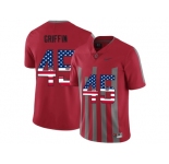 2016 US Flag Fashion Ohio State Buckeyes Archie Griffin #45 College Football Alternate Elite Jersey - Scarlet