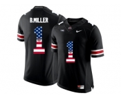 2016 US Flag Fashion Ohio State Buckeyes Braxton Miller #1 College Football Limited Jersey - Black