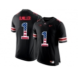 2016 US Flag Fashion Ohio State Buckeyes Braxton Miller #1 College Football Limited Jersey - Blackout