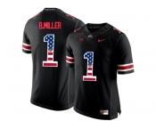 2016 US Flag Fashion Ohio State Buckeyes Braxton Miller #1 College Football Limited Jersey - Blackout