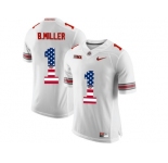 2016 US Flag Fashion Ohio State Buckeyes Braxton Miller #1 College Football Limited Jersey - White