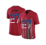 2016 US Flag Fashion Ohio State Buckeyes Eddie George #27 College Football Alternate Elite Jersey - Scarlet