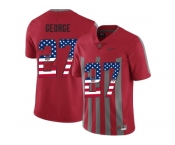2016 US Flag Fashion Ohio State Buckeyes Eddie George #27 College Football Alternate Elite Jersey - Scarlet