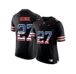 2016 US Flag Fashion Ohio State Buckeyes Eddie George #27 College Football Limited Jersey - Blackout
