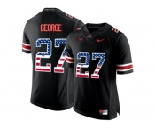 2016 US Flag Fashion Ohio State Buckeyes Eddie George #27 College Football Limited Jersey - Blackout
