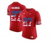 2016 US Flag Fashion Ohio State Buckeyes Eddie George #27 College Football Limited Jersey - White