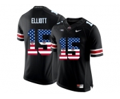 2016 US Flag Fashion Ohio State Buckeyes Ezekiel Elliott #15 College Football Limited Jersey - Black