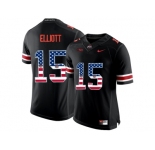 2016 US Flag Fashion Ohio State Buckeyes Ezekiel Elliott #15 College Football Limited Jersey - Blackout